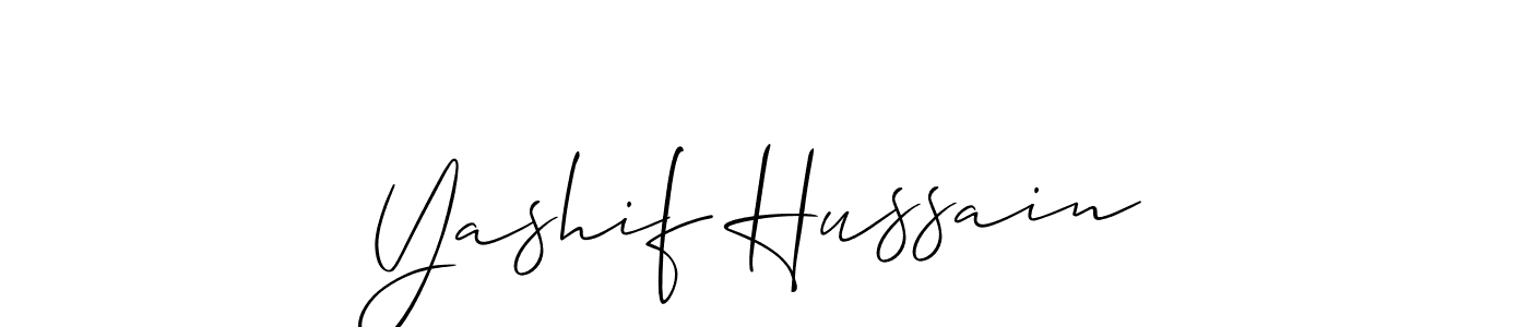 The best way (Allison_Script) to make a short signature is to pick only two or three words in your name. The name Yashif Hussain include a total of six letters. For converting this name. Yashif Hussain signature style 2 images and pictures png