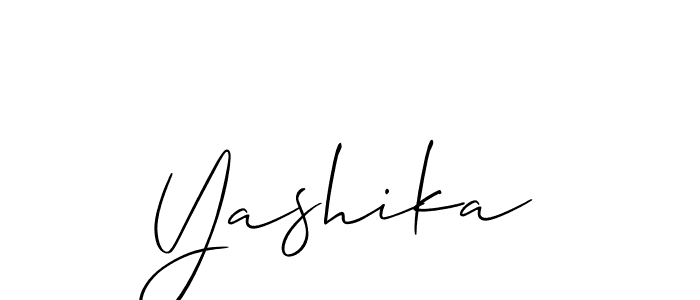 Also we have Yashika name is the best signature style. Create professional handwritten signature collection using Allison_Script autograph style. Yashika signature style 2 images and pictures png