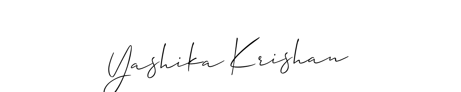 Once you've used our free online signature maker to create your best signature Allison_Script style, it's time to enjoy all of the benefits that Yashika Krishan name signing documents. Yashika Krishan signature style 2 images and pictures png