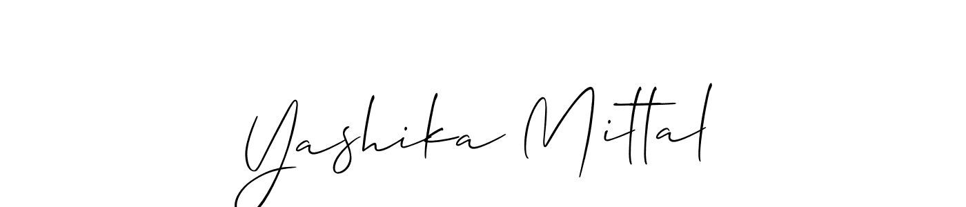 Similarly Allison_Script is the best handwritten signature design. Signature creator online .You can use it as an online autograph creator for name Yashika Mittal. Yashika Mittal signature style 2 images and pictures png