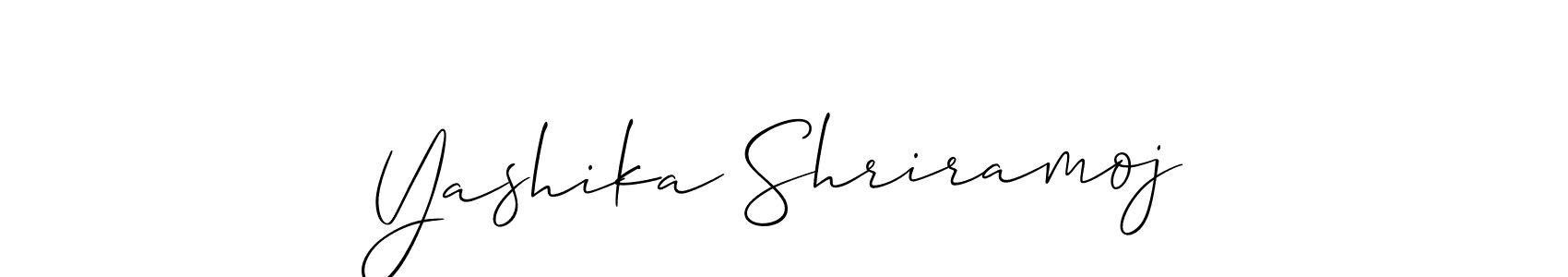 Use a signature maker to create a handwritten signature online. With this signature software, you can design (Allison_Script) your own signature for name Yashika Shriramoj. Yashika Shriramoj signature style 2 images and pictures png