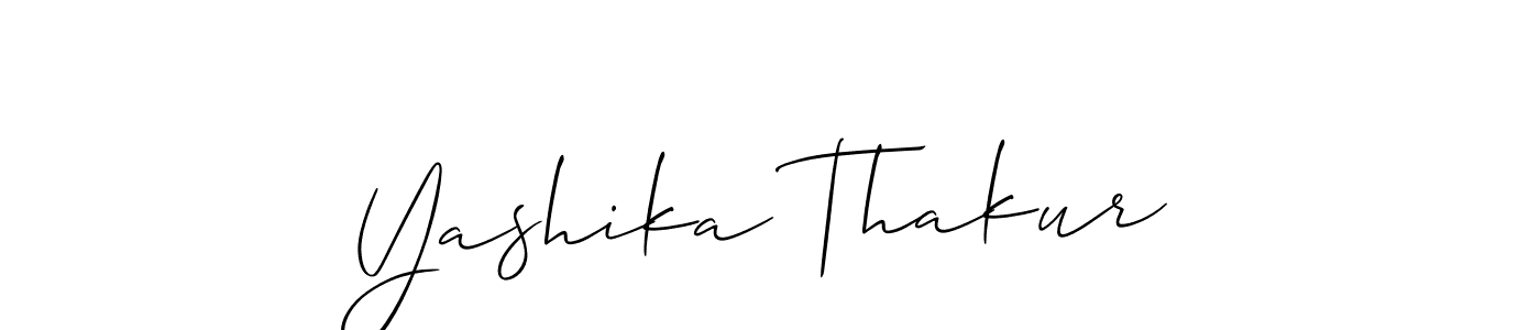 How to make Yashika Thakur signature? Allison_Script is a professional autograph style. Create handwritten signature for Yashika Thakur name. Yashika Thakur signature style 2 images and pictures png