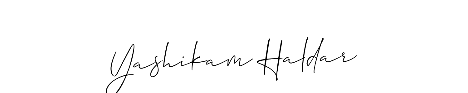 Make a beautiful signature design for name Yashikam Haldar. Use this online signature maker to create a handwritten signature for free. Yashikam Haldar signature style 2 images and pictures png