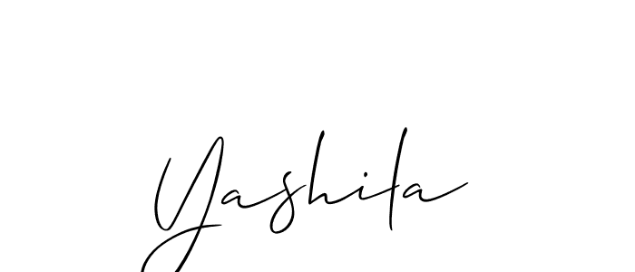 Design your own signature with our free online signature maker. With this signature software, you can create a handwritten (Allison_Script) signature for name Yashila. Yashila signature style 2 images and pictures png