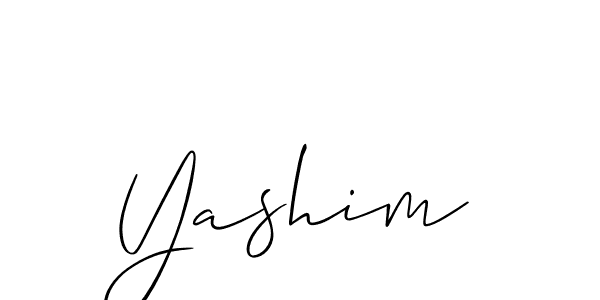 Design your own signature with our free online signature maker. With this signature software, you can create a handwritten (Allison_Script) signature for name Yashim. Yashim signature style 2 images and pictures png