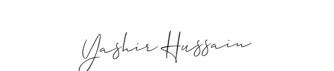 Design your own signature with our free online signature maker. With this signature software, you can create a handwritten (Allison_Script) signature for name Yashir Hussain. Yashir Hussain signature style 2 images and pictures png