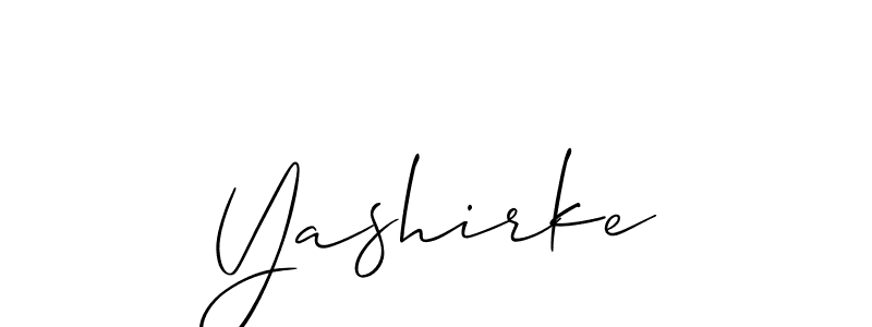 Allison_Script is a professional signature style that is perfect for those who want to add a touch of class to their signature. It is also a great choice for those who want to make their signature more unique. Get Yashirke name to fancy signature for free. Yashirke signature style 2 images and pictures png