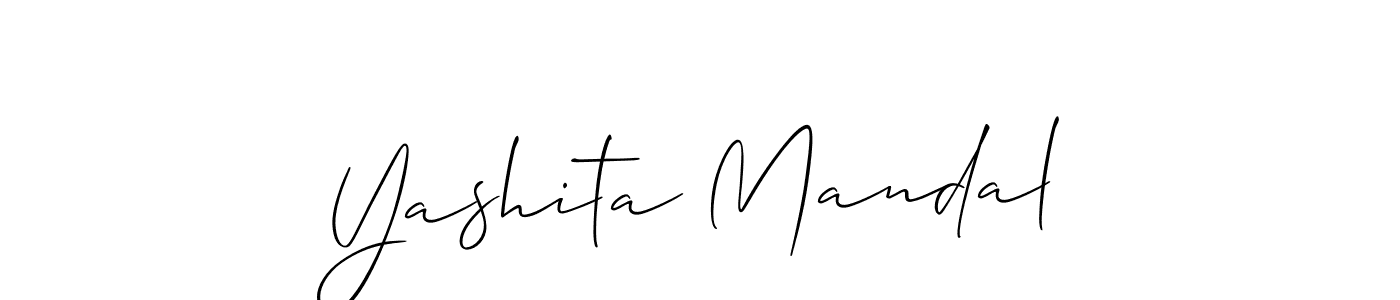 Yashita Mandal stylish signature style. Best Handwritten Sign (Allison_Script) for my name. Handwritten Signature Collection Ideas for my name Yashita Mandal. Yashita Mandal signature style 2 images and pictures png