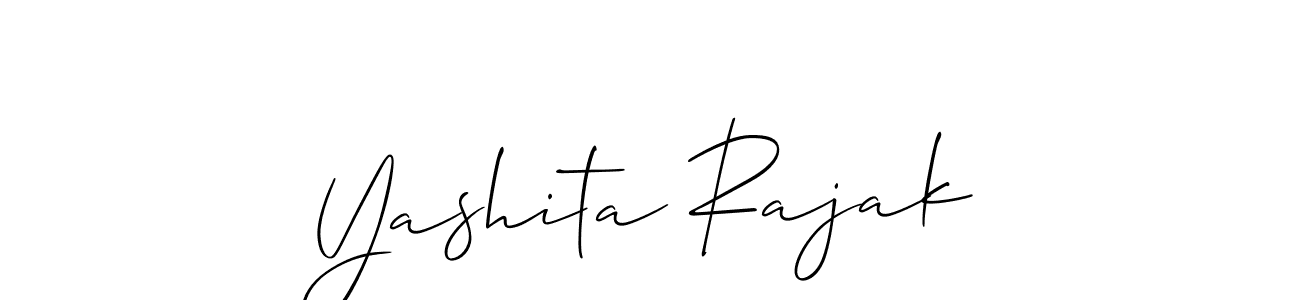 Use a signature maker to create a handwritten signature online. With this signature software, you can design (Allison_Script) your own signature for name Yashita Rajak. Yashita Rajak signature style 2 images and pictures png