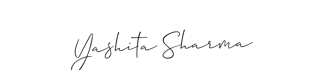 Also we have Yashita Sharma name is the best signature style. Create professional handwritten signature collection using Allison_Script autograph style. Yashita Sharma signature style 2 images and pictures png