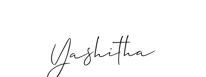 How to make Yashitha signature? Allison_Script is a professional autograph style. Create handwritten signature for Yashitha name. Yashitha signature style 2 images and pictures png