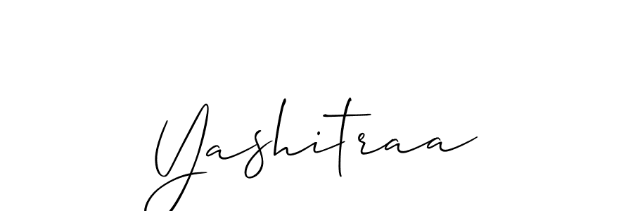 The best way (Allison_Script) to make a short signature is to pick only two or three words in your name. The name Yashitraa include a total of six letters. For converting this name. Yashitraa signature style 2 images and pictures png