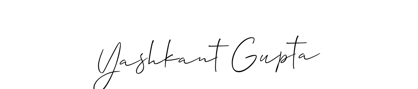 Create a beautiful signature design for name Yashkant Gupta. With this signature (Allison_Script) fonts, you can make a handwritten signature for free. Yashkant Gupta signature style 2 images and pictures png