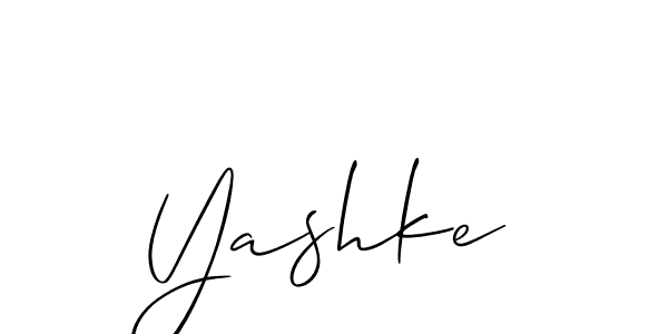 The best way (Allison_Script) to make a short signature is to pick only two or three words in your name. The name Yashke include a total of six letters. For converting this name. Yashke signature style 2 images and pictures png