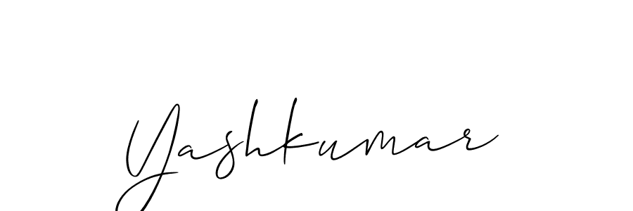 Make a beautiful signature design for name Yashkumar. With this signature (Allison_Script) style, you can create a handwritten signature for free. Yashkumar signature style 2 images and pictures png