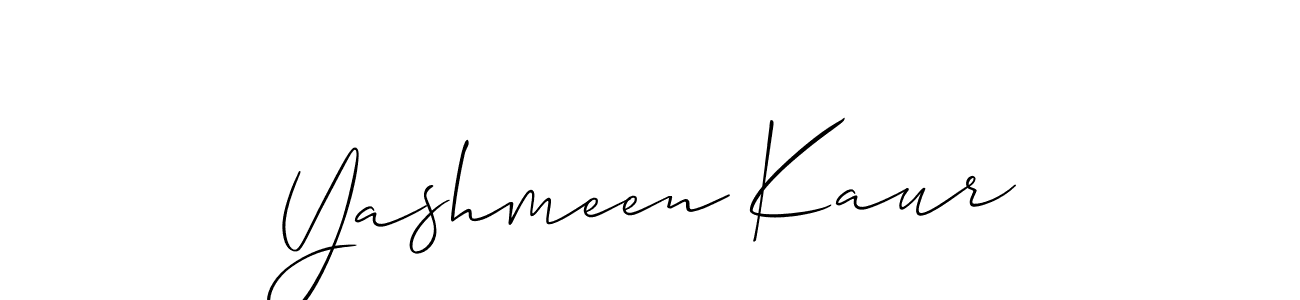 How to make Yashmeen Kaur signature? Allison_Script is a professional autograph style. Create handwritten signature for Yashmeen Kaur name. Yashmeen Kaur signature style 2 images and pictures png