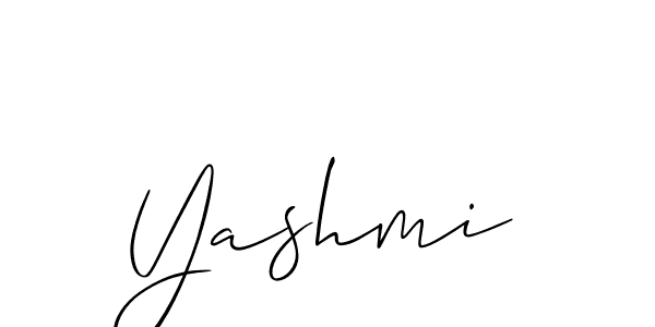 How to make Yashmi signature? Allison_Script is a professional autograph style. Create handwritten signature for Yashmi name. Yashmi signature style 2 images and pictures png
