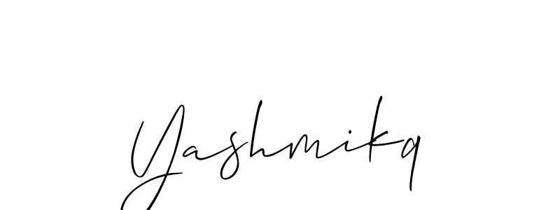 How to make Yashmikq signature? Allison_Script is a professional autograph style. Create handwritten signature for Yashmikq name. Yashmikq signature style 2 images and pictures png