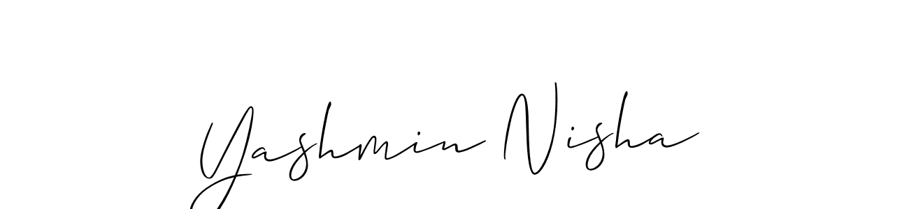 Similarly Allison_Script is the best handwritten signature design. Signature creator online .You can use it as an online autograph creator for name Yashmin Nisha. Yashmin Nisha signature style 2 images and pictures png