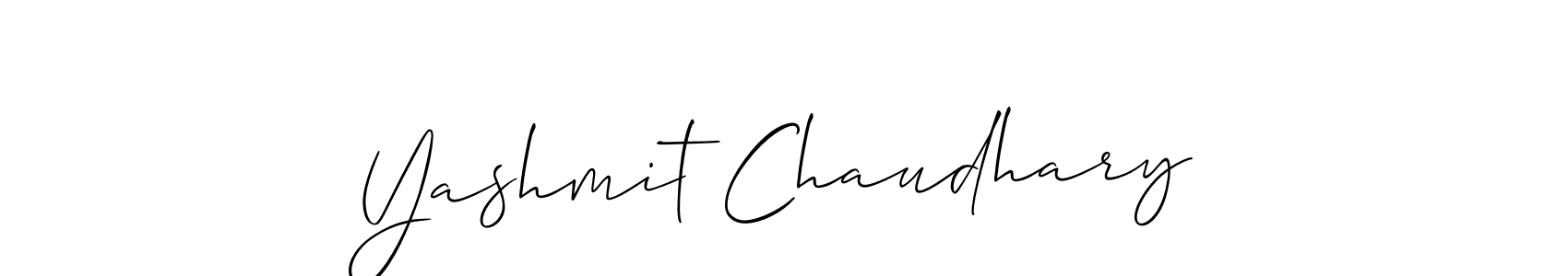 The best way (Allison_Script) to make a short signature is to pick only two or three words in your name. The name Yashmit Chaudhary include a total of six letters. For converting this name. Yashmit Chaudhary signature style 2 images and pictures png