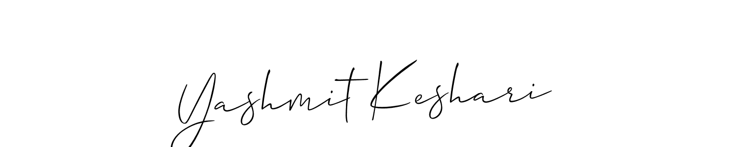 Make a beautiful signature design for name Yashmit Keshari. With this signature (Allison_Script) style, you can create a handwritten signature for free. Yashmit Keshari signature style 2 images and pictures png