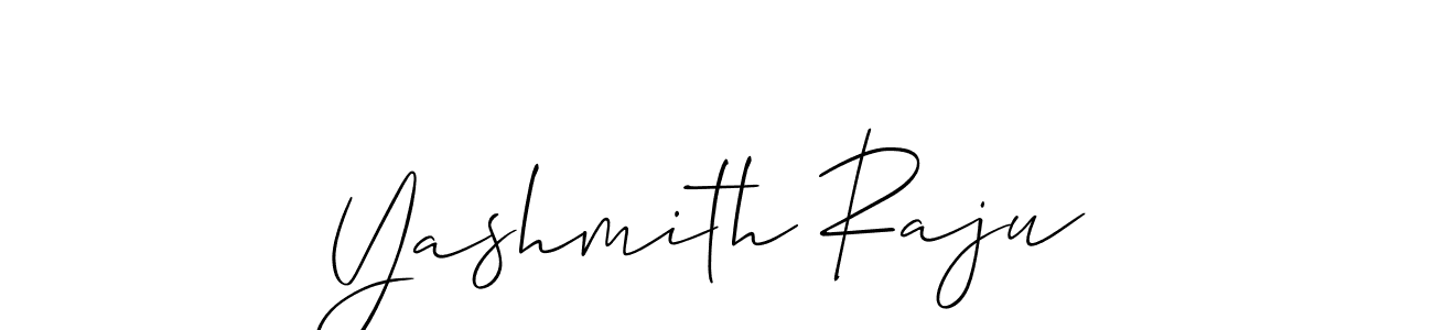 Create a beautiful signature design for name Yashmith Raju. With this signature (Allison_Script) fonts, you can make a handwritten signature for free. Yashmith Raju signature style 2 images and pictures png