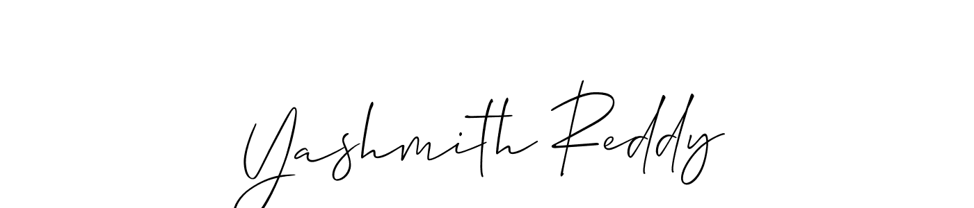 if you are searching for the best signature style for your name Yashmith Reddy. so please give up your signature search. here we have designed multiple signature styles  using Allison_Script. Yashmith Reddy signature style 2 images and pictures png
