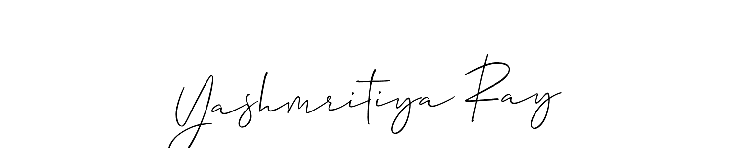 It looks lik you need a new signature style for name Yashmritiya Ray. Design unique handwritten (Allison_Script) signature with our free signature maker in just a few clicks. Yashmritiya Ray signature style 2 images and pictures png