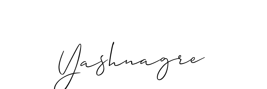 Design your own signature with our free online signature maker. With this signature software, you can create a handwritten (Allison_Script) signature for name Yashnagre. Yashnagre signature style 2 images and pictures png