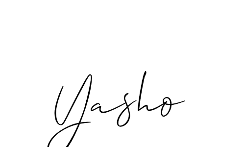 Make a beautiful signature design for name Yasho. With this signature (Allison_Script) style, you can create a handwritten signature for free. Yasho signature style 2 images and pictures png