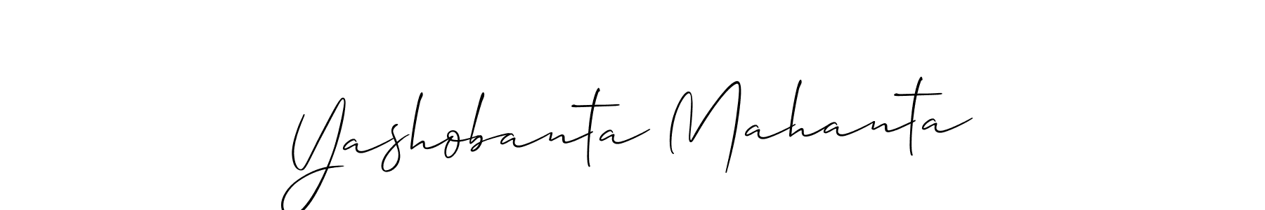 You should practise on your own different ways (Allison_Script) to write your name (Yashobanta Mahanta) in signature. don't let someone else do it for you. Yashobanta Mahanta signature style 2 images and pictures png