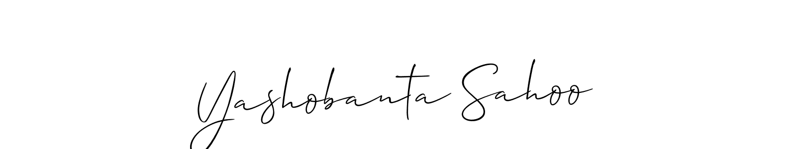 It looks lik you need a new signature style for name Yashobanta Sahoo. Design unique handwritten (Allison_Script) signature with our free signature maker in just a few clicks. Yashobanta Sahoo signature style 2 images and pictures png