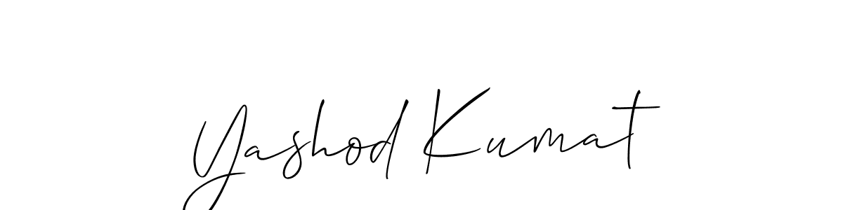 How to make Yashod Kumat signature? Allison_Script is a professional autograph style. Create handwritten signature for Yashod Kumat name. Yashod Kumat signature style 2 images and pictures png