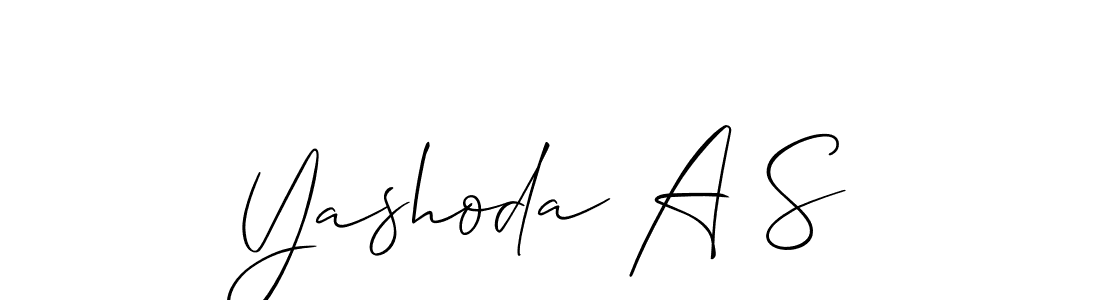 Make a short Yashoda A S signature style. Manage your documents anywhere anytime using Allison_Script. Create and add eSignatures, submit forms, share and send files easily. Yashoda A S signature style 2 images and pictures png