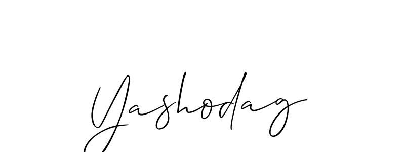 Also we have Yashodag name is the best signature style. Create professional handwritten signature collection using Allison_Script autograph style. Yashodag signature style 2 images and pictures png