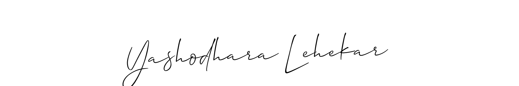 The best way (Allison_Script) to make a short signature is to pick only two or three words in your name. The name Yashodhara Lehekar include a total of six letters. For converting this name. Yashodhara Lehekar signature style 2 images and pictures png