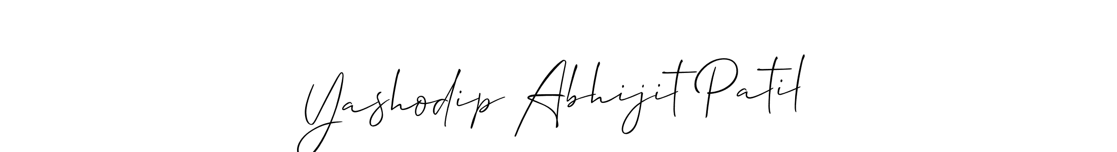 Similarly Allison_Script is the best handwritten signature design. Signature creator online .You can use it as an online autograph creator for name Yashodip Abhijit Patil. Yashodip Abhijit Patil signature style 2 images and pictures png