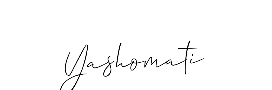 Design your own signature with our free online signature maker. With this signature software, you can create a handwritten (Allison_Script) signature for name Yashomati. Yashomati signature style 2 images and pictures png