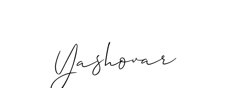 Use a signature maker to create a handwritten signature online. With this signature software, you can design (Allison_Script) your own signature for name Yashovar. Yashovar signature style 2 images and pictures png