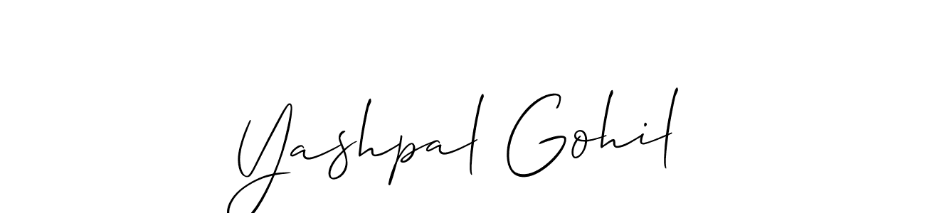 How to Draw Yashpal Gohil signature style? Allison_Script is a latest design signature styles for name Yashpal Gohil. Yashpal Gohil signature style 2 images and pictures png