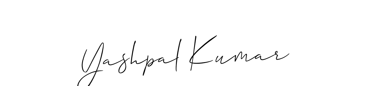 Use a signature maker to create a handwritten signature online. With this signature software, you can design (Allison_Script) your own signature for name Yashpal Kumar. Yashpal Kumar signature style 2 images and pictures png