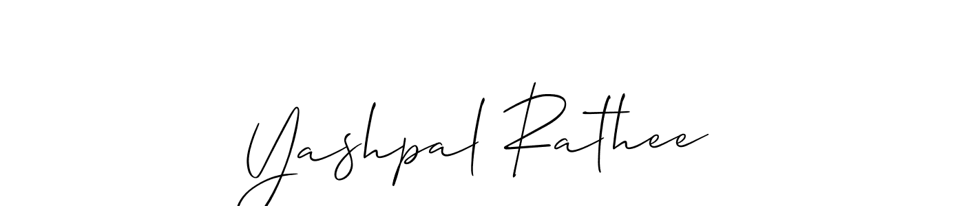 Design your own signature with our free online signature maker. With this signature software, you can create a handwritten (Allison_Script) signature for name Yashpal Rathee. Yashpal Rathee signature style 2 images and pictures png