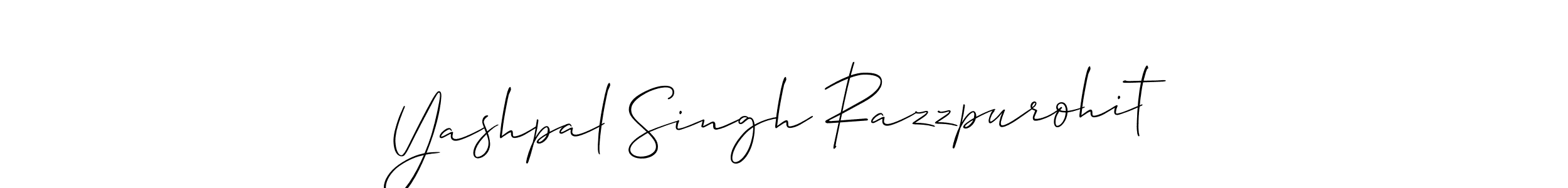 How to make Yashpal Singh Razzpurohit signature? Allison_Script is a professional autograph style. Create handwritten signature for Yashpal Singh Razzpurohit name. Yashpal Singh Razzpurohit signature style 2 images and pictures png