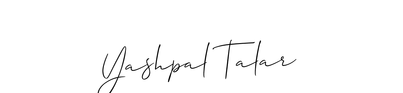 How to make Yashpal Talar name signature. Use Allison_Script style for creating short signs online. This is the latest handwritten sign. Yashpal Talar signature style 2 images and pictures png