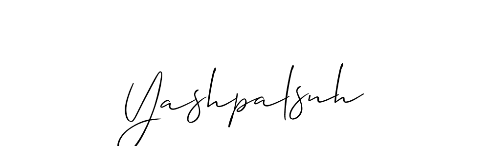 Make a short Yashpalsnh signature style. Manage your documents anywhere anytime using Allison_Script. Create and add eSignatures, submit forms, share and send files easily. Yashpalsnh signature style 2 images and pictures png