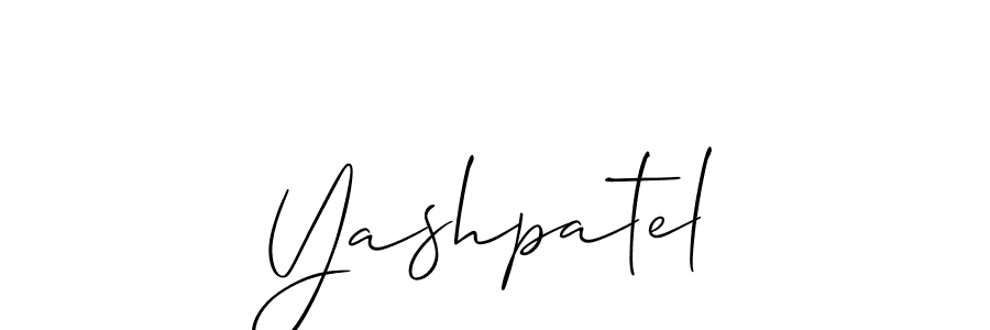 How to make Yashpatel signature? Allison_Script is a professional autograph style. Create handwritten signature for Yashpatel name. Yashpatel signature style 2 images and pictures png