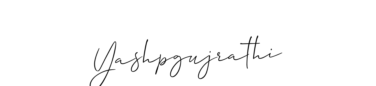 Allison_Script is a professional signature style that is perfect for those who want to add a touch of class to their signature. It is also a great choice for those who want to make their signature more unique. Get Yashpgujrathi name to fancy signature for free. Yashpgujrathi signature style 2 images and pictures png