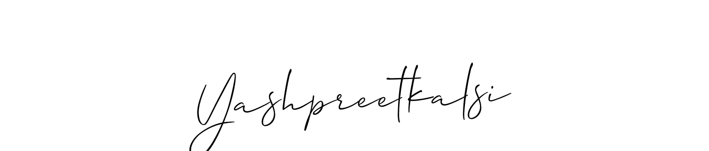 Best and Professional Signature Style for Yashpreetkalsi. Allison_Script Best Signature Style Collection. Yashpreetkalsi signature style 2 images and pictures png