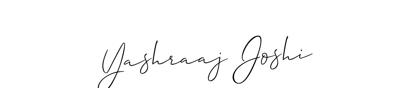 Also we have Yashraaj Joshi name is the best signature style. Create professional handwritten signature collection using Allison_Script autograph style. Yashraaj Joshi signature style 2 images and pictures png