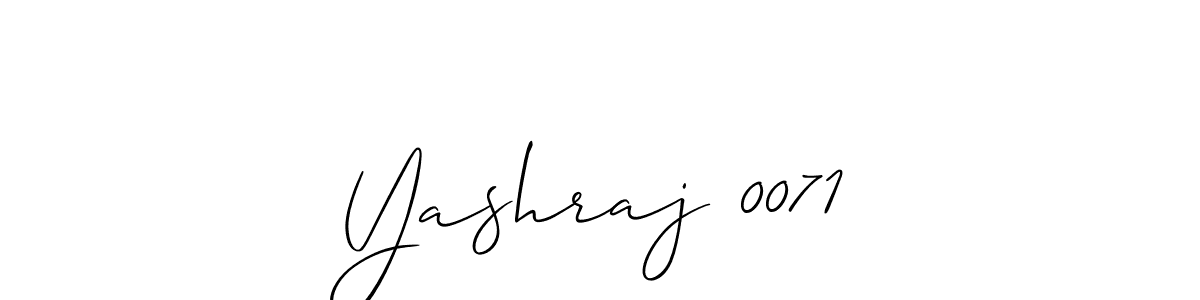 How to make Yashraj 0071 name signature. Use Allison_Script style for creating short signs online. This is the latest handwritten sign. Yashraj 0071 signature style 2 images and pictures png